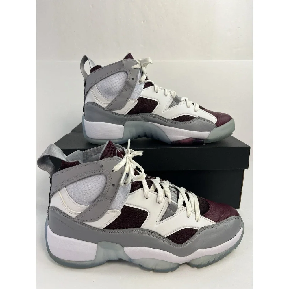 Nike Air Jordan Jumpman Two Trey Men's Size 9 White Cherrywood Red DO1925-103